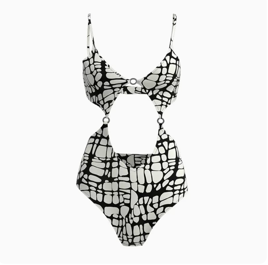 Sweet & Spicy Bathing Suit Sexy Black And White One Piece Swimsuit –  Atlantic Beach