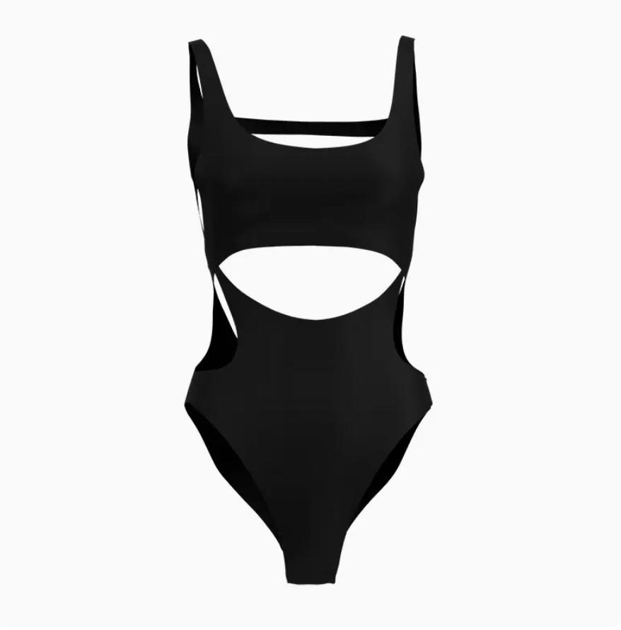 Atlantic Beach Gothic One Piece Swimsuit For Women Goth swimsuit