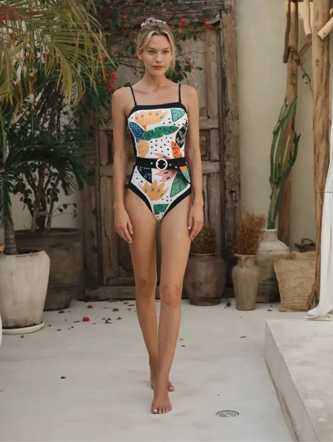 Reversible one piece swimsuit -- Atlantic beach