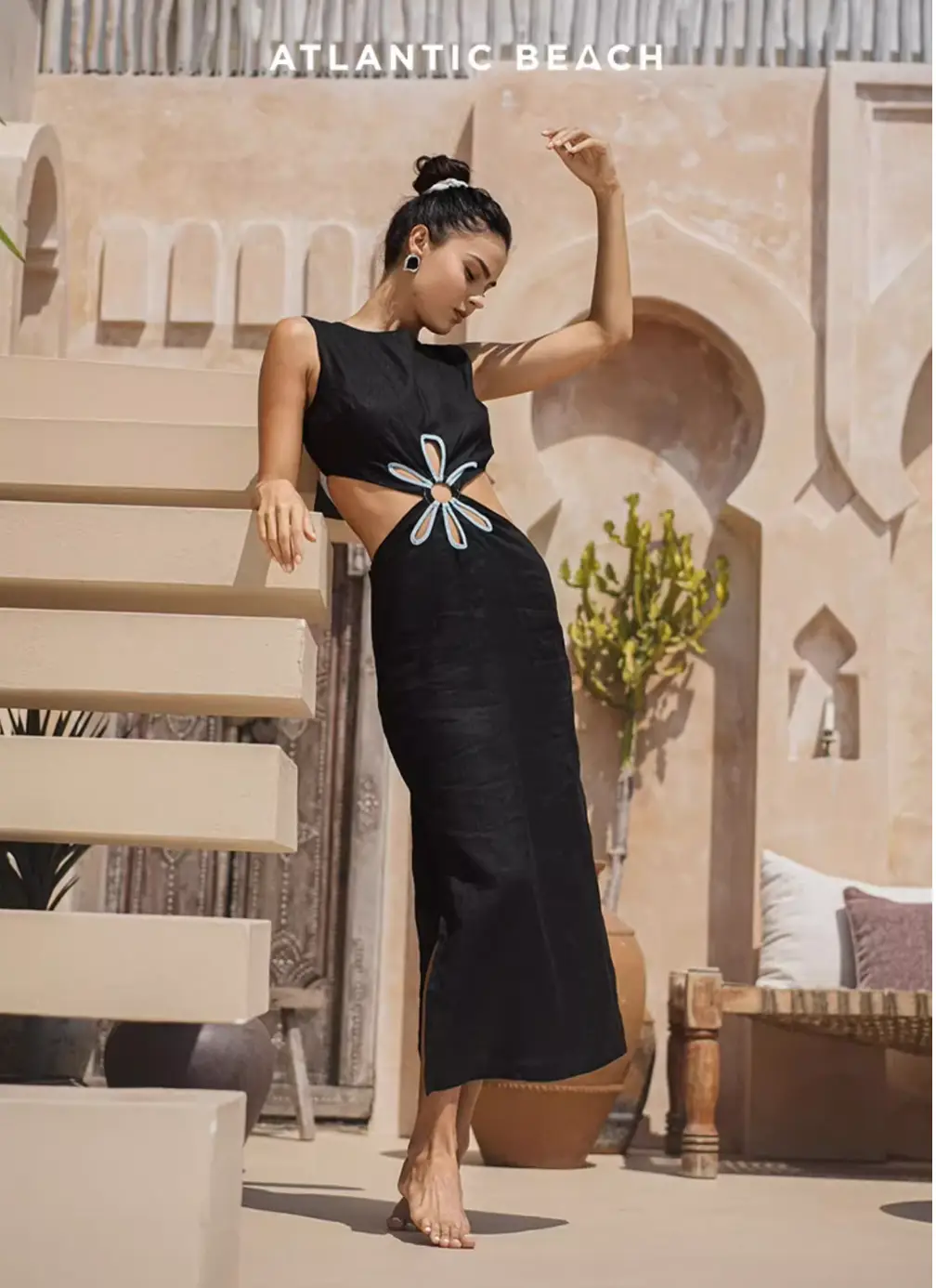 Atlantic Beach Cutout Maxi Dress – Effortlessly Chic and Timeless M / White