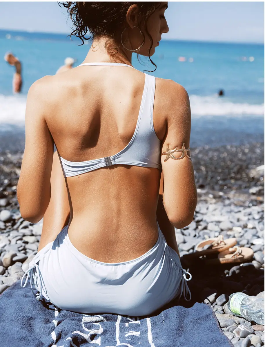 One-Shoulder Cutout Ruched Skirted Swimsuit – Atlantic Beach Exclusive