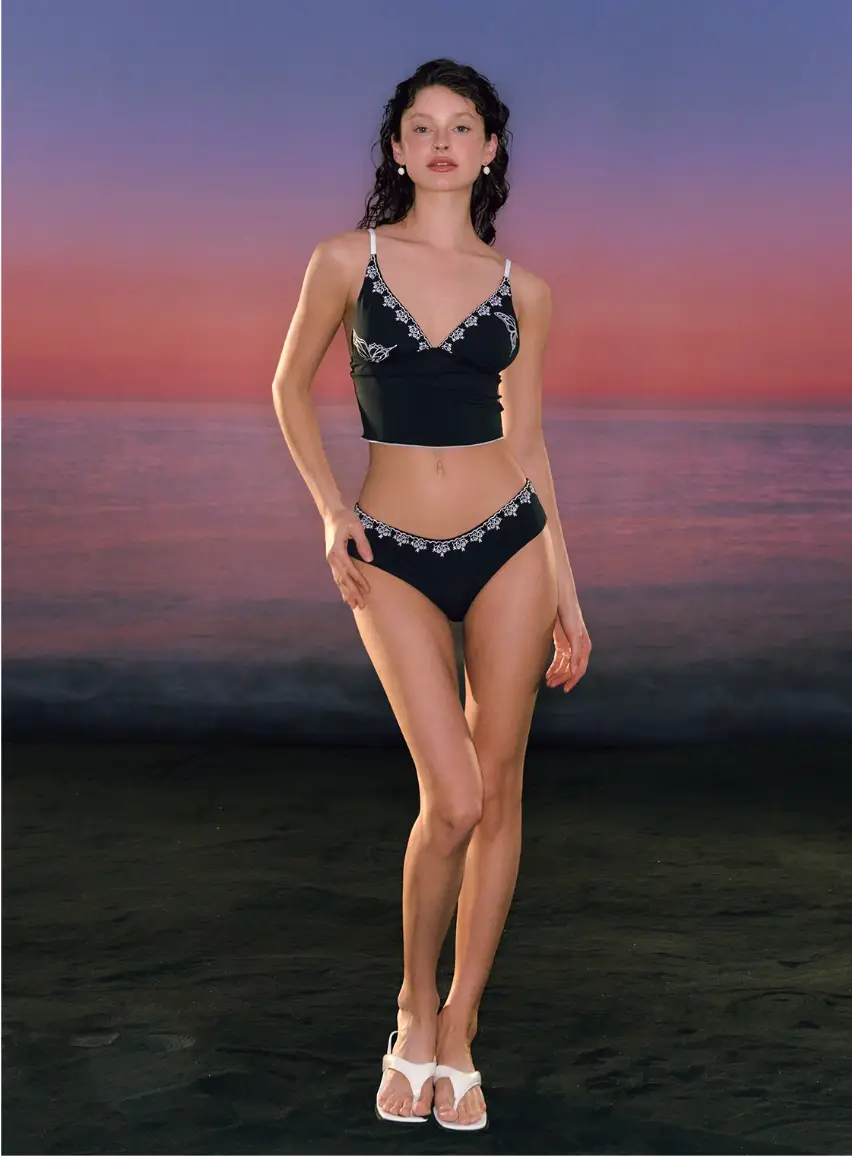 Embroidered Tank Bikini Set – Atlantic Beach Swimwear