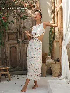 Atlantic Beach Cut-Out Maxi Dress