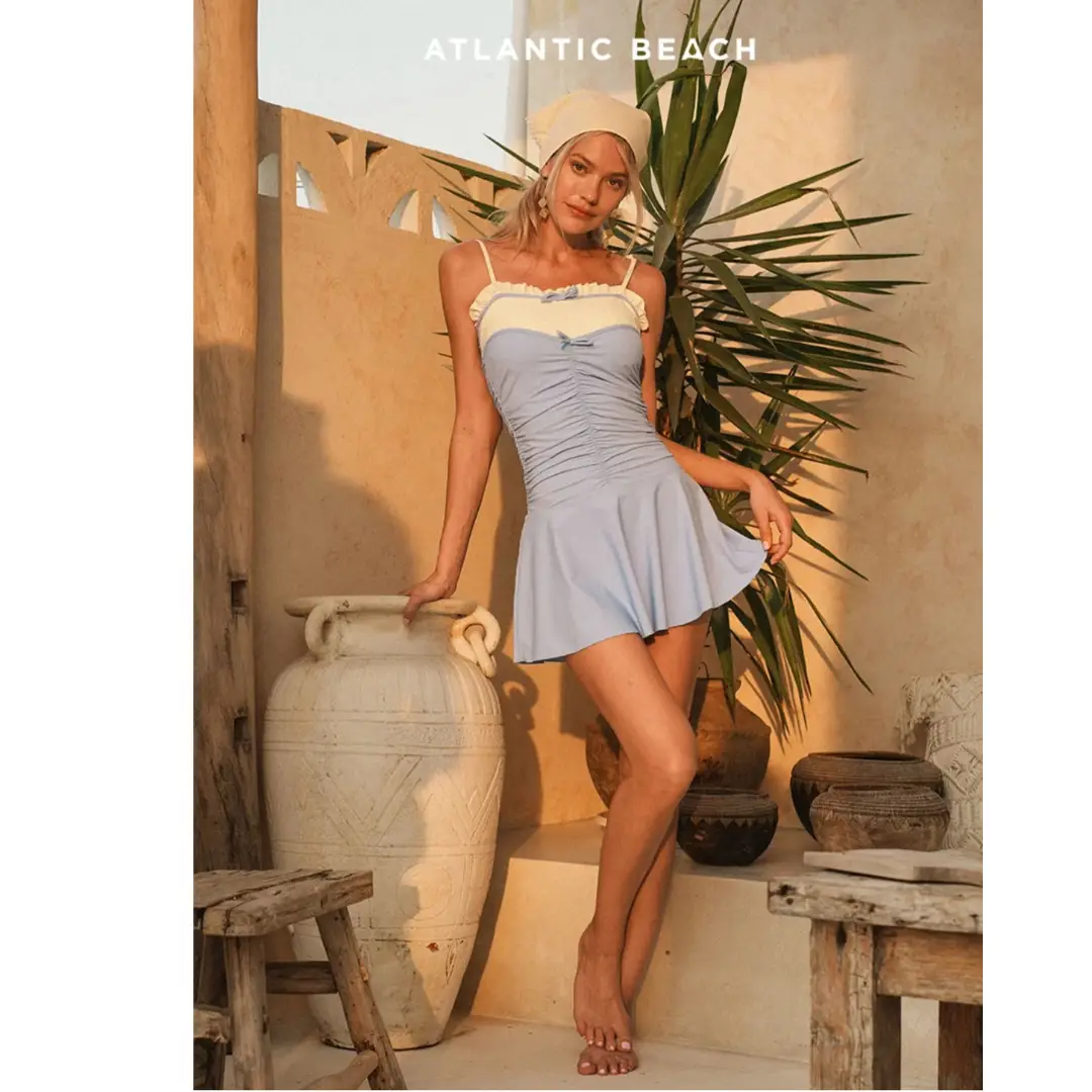 The Atlantic Beach Ocean Breeze Dot Swim Dress