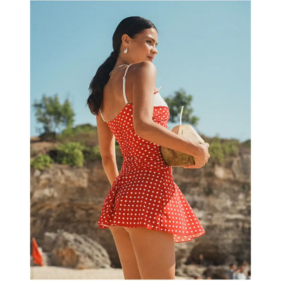 The Atlantic Beach Ocean Breeze Dot Swim Dress