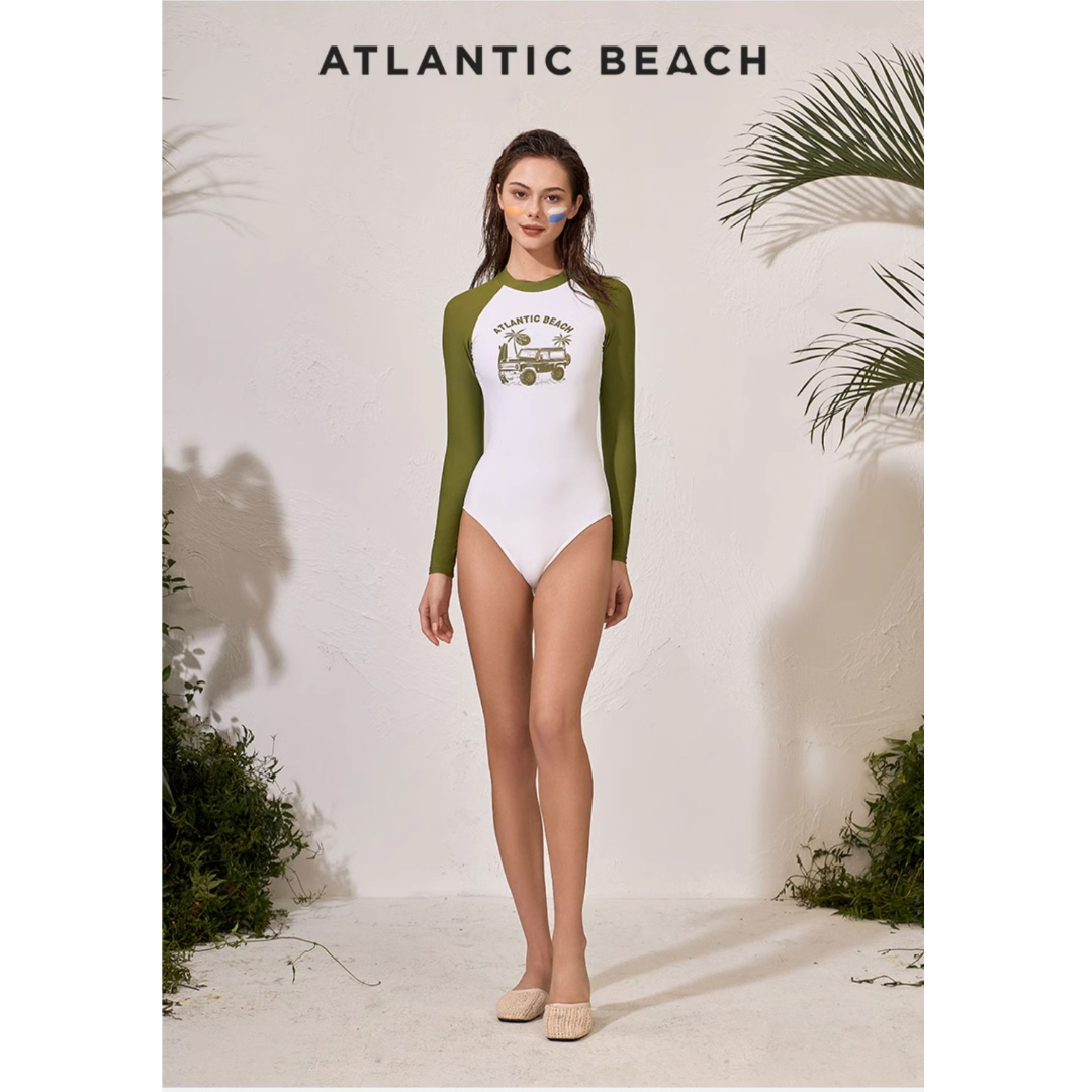 Atlantic beach surfing suit with logo