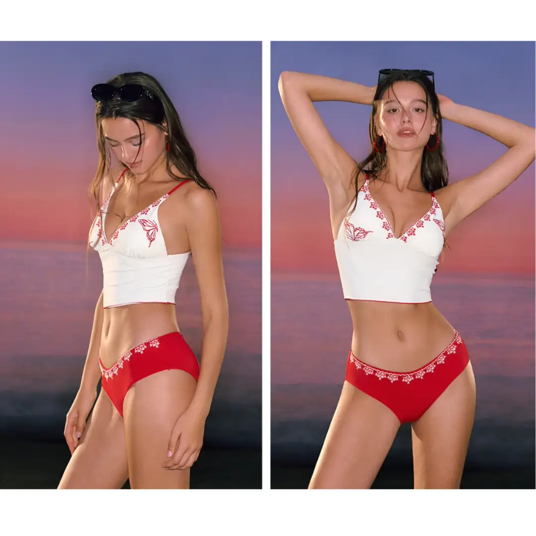 Embroidered Tank Bikini Set – Atlantic Beach Swimwear