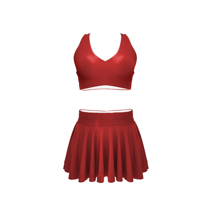 grey skater dresses Shop Grey Knit Wrap Skater Dress - for Women | OUTZIDR main image 0