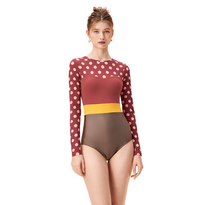 2022 UV Protection Full Coverage One Piece Swimsuit Long Sleeve