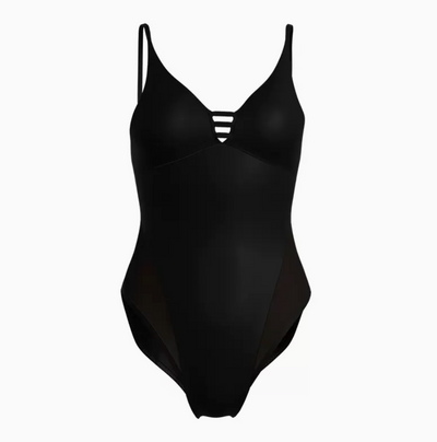See Thru Mesh Swimsuit Black Sexy One Piece Bikini Swimwear