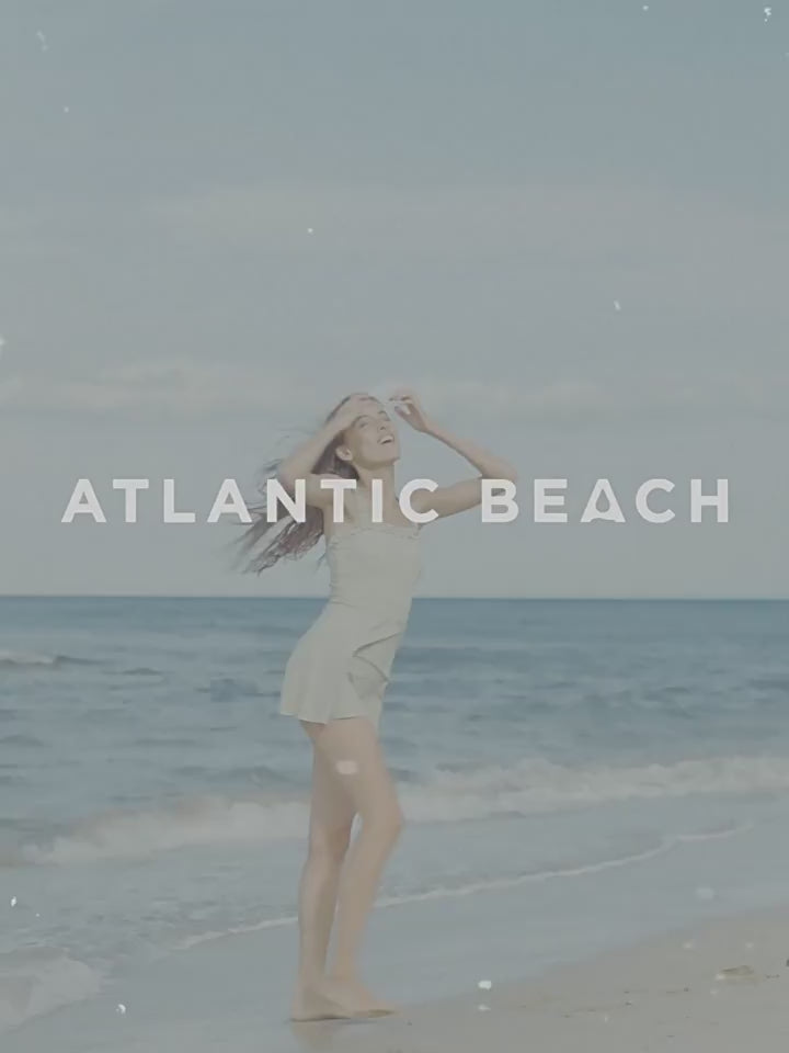 Atlantic Beach Vintage Ltalian Style One Piece Swimsuit With Skirt Beach Dress