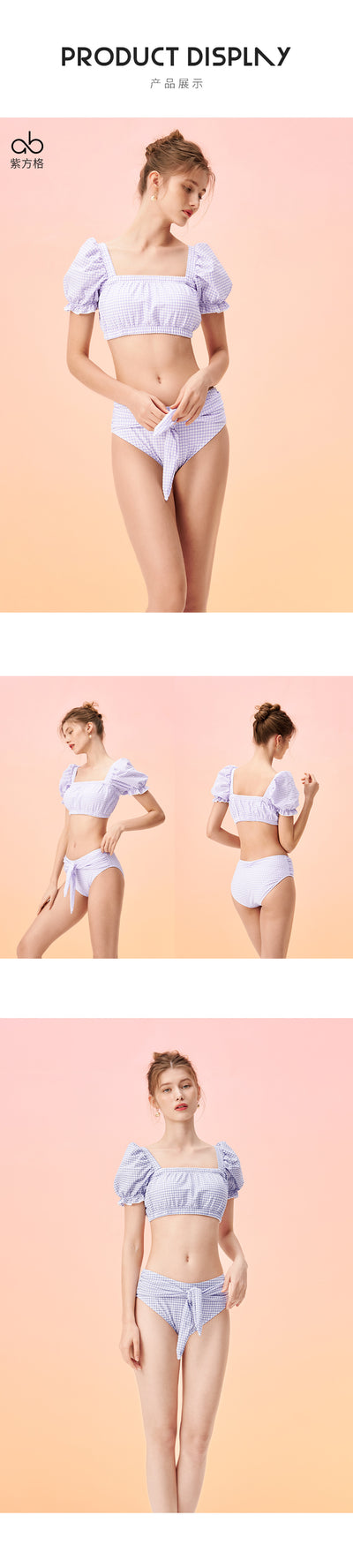 2022 Princess Bikini Bottom Bikini Set Cute Swimsuit With Sleeves