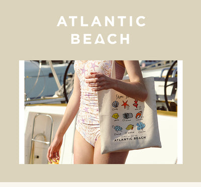 Atlantic Beach Swimwear Beach Cotton Bag